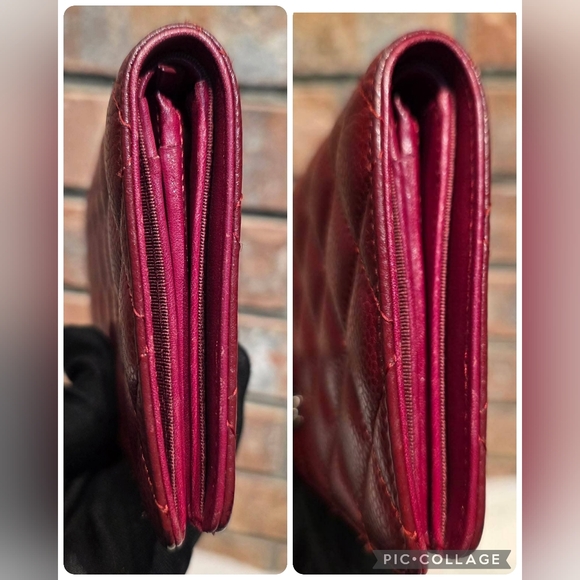 Authentic Chanel Quilted Caviar Long Flap Wallet - Silver Hardware - Picture 13 of 16